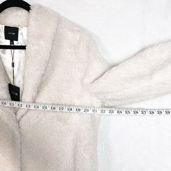 Joe’s Jeans Pascale Faux-Shearling Coat in Cream Size S NWT - Picture 11 of 16